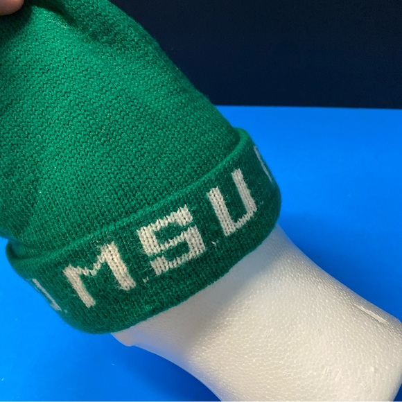 Vintage Michigan State University MSU Spartans Winter Hat with Pom Beanie - Picture 4 of 6